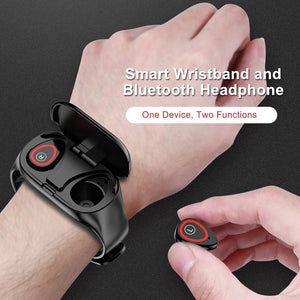 Bluetooth  Headphones Smart Watch with Heart Rate Monitor