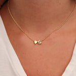 Tiny Dainty Heart Initial Necklace Personalized Letter Necklace Name Jewelry (4200550170710)