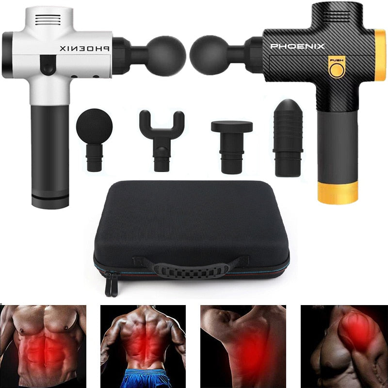 Phoenix Muscle Stimulator Massage Gun Vibrating Deep Therapy Relaxation Fascia Fitness Exercise Pain Relief Electric Massager (4290247721046)