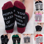 IF YOU CAN RESD THISY English Letter Socks Cotton Socks (4290247426134)