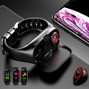 Bluetooth  Headphones Smart Watch with Heart Rate Monitor