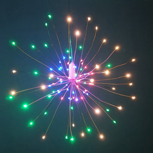 Festival Hanging Starburst String Lights 100-200 Leds DIY firework Copper Fairy Garland christmas lights outdoor Twinkle Light (4290247622742)