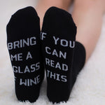 IF YOU CAN RESD THISY English Letter Socks Cotton Socks (4290247426134)