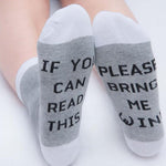 IF YOU CAN RESD THISY English Letter Socks Cotton Socks (4290247426134)