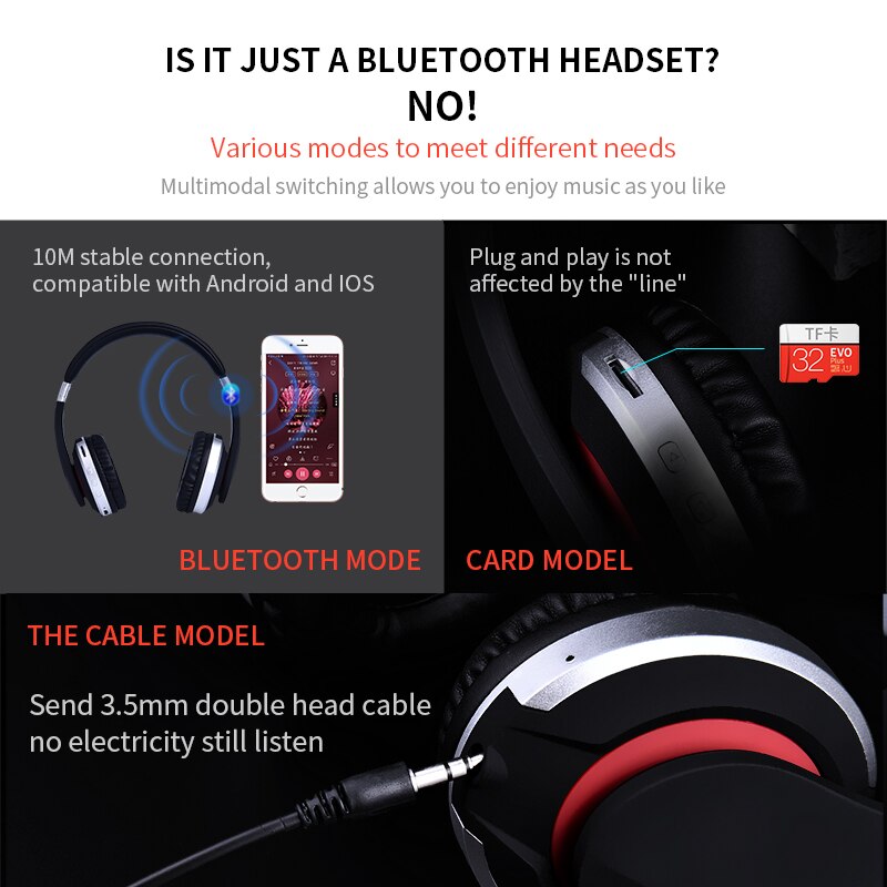 Foldable Stereo Gaming Headphone With Microphone